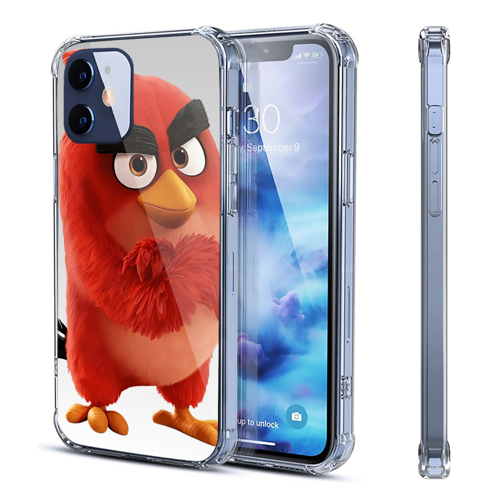 （画像用） Angry Birds アングリーバード 【iPhone 12シリーズ対応】透明スマホケース（クリアソフトケース）
